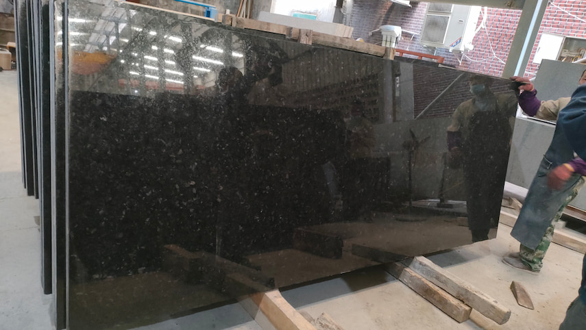 Angola Black Granite Slab